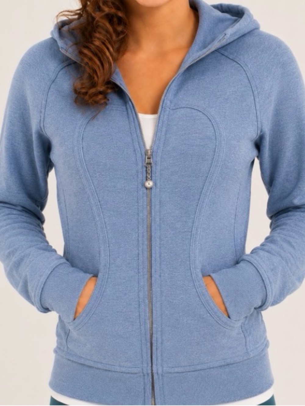 Lululemon Scuba Heatered Blue Full-Zip Hoodie - Size 4